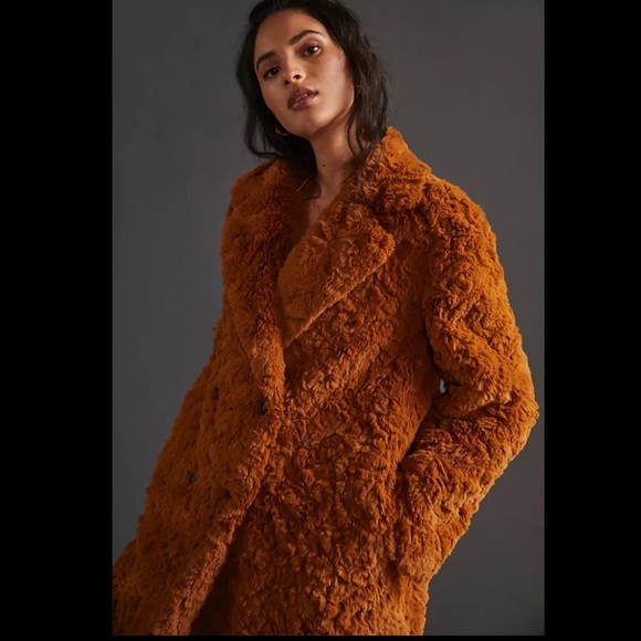 Anthropologie Jackets & Blazers - 🌟 HP🌟 Anthropologie NWT Relaxed Faux Fur Coat Size L.